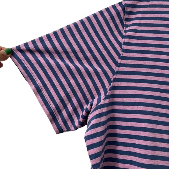 Southern Tide Mens Blue PInk Striped Performance Golf SkipJack Polo Shirt 2XL - Picture 4 of 5